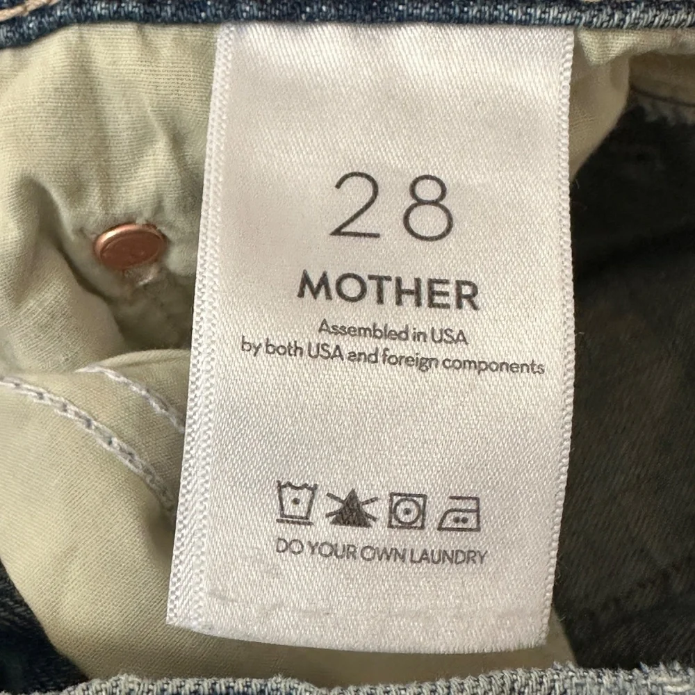 Mother Superior The Bookie Flood DILLIGAF Denim Size 28 Distressed Bootcut Mid - Picture 8 of 11